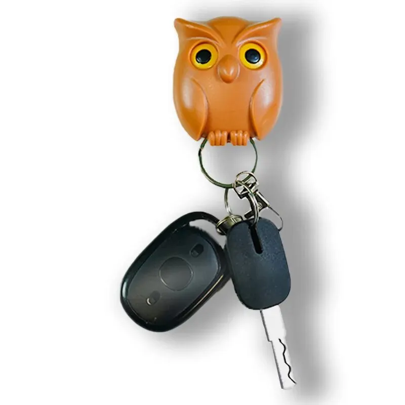 Hooks Owl Magnetic Key Hook Auto Blinking Cute Hooks No Punch Storage Hooks Kitchen Home Wall Decoration Hooks