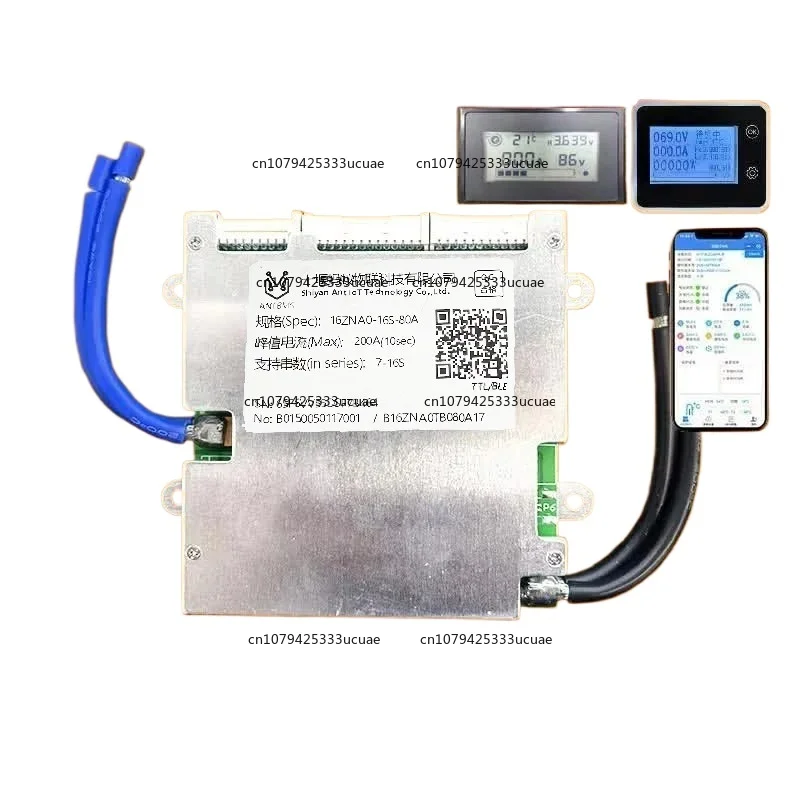 

7S To 16S 17S To 24S 8S 22S Ant Battery Protection Board 72V 60V Li-ion Lifepo4 100A 950A 325A 20S Smart Bluetooth