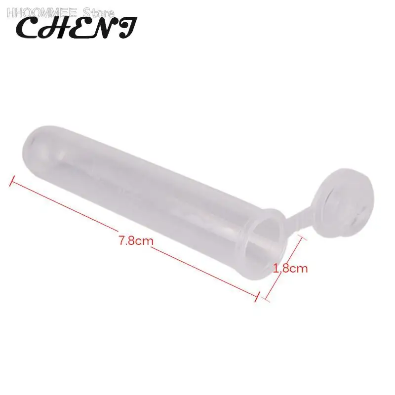 10pcs/set 10ML Micro Centrifuge Test Tube Clear Plastic Vial Container With Snap Cap Lid For Laboratory Sample Supply