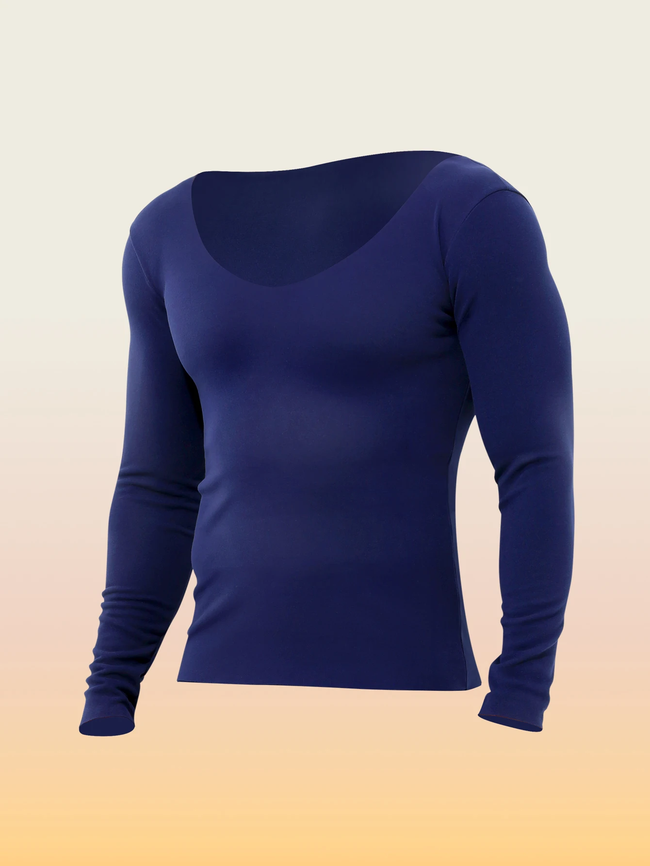 

Men's fall and winter single warm top slim long-sleeved bottom crew-neck basic underwear