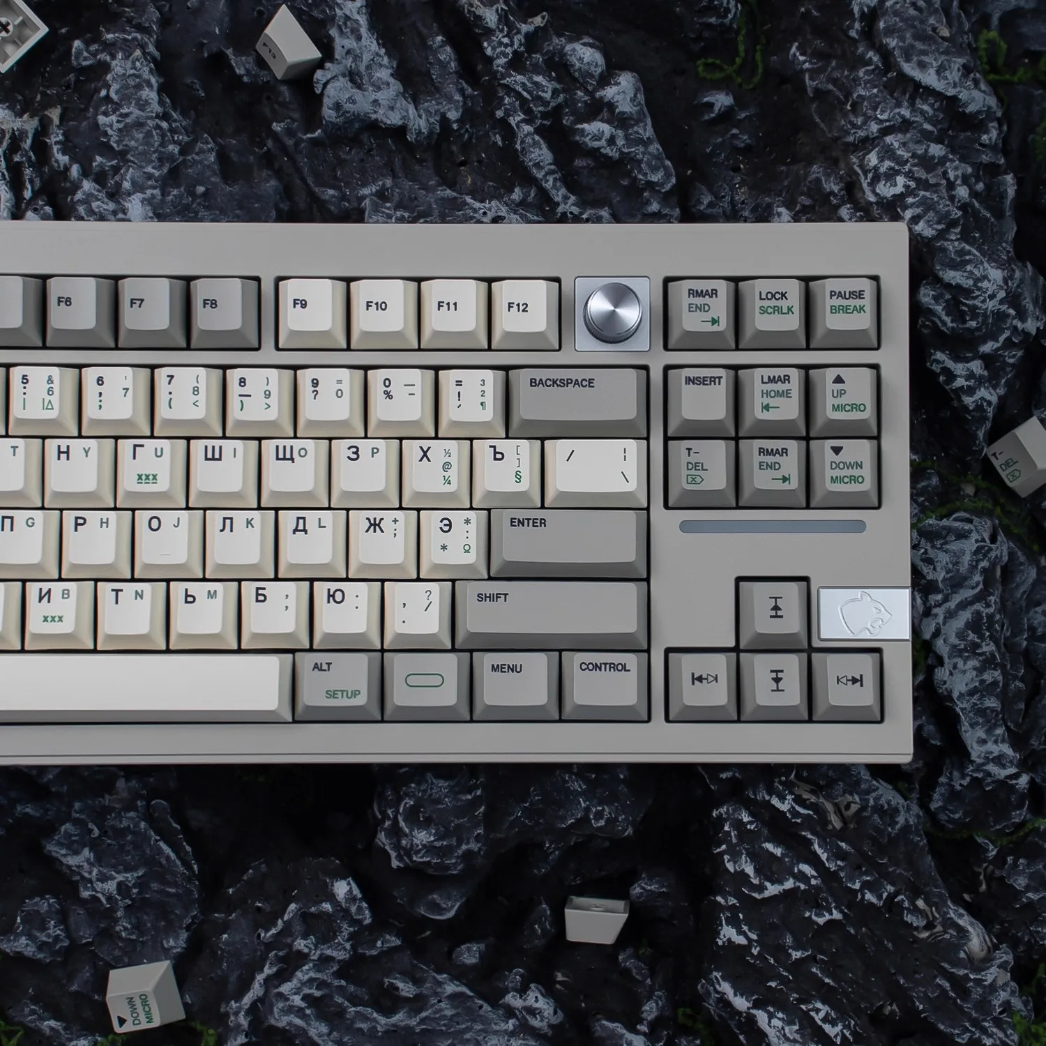 Teclas rusas PBT para teclado mecánico, perfil de cereza, teclas nostálgicas, teclas personalizadas de doble disparo, 144 teclas para interruptores MX