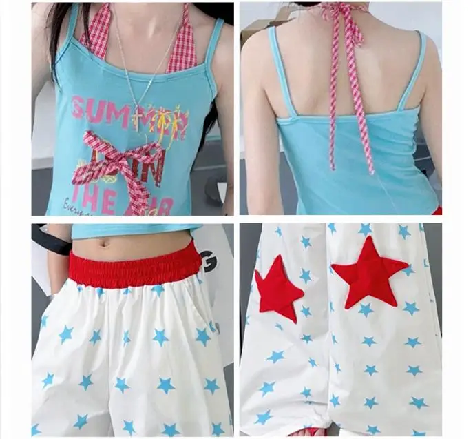 New Autumn Winter Teens Tracksuit Girls set 1PC letter T-Shirt Crop Top or Wide Leg cargo Pant Kid 4 6 7 8 9 10 12 14 Year