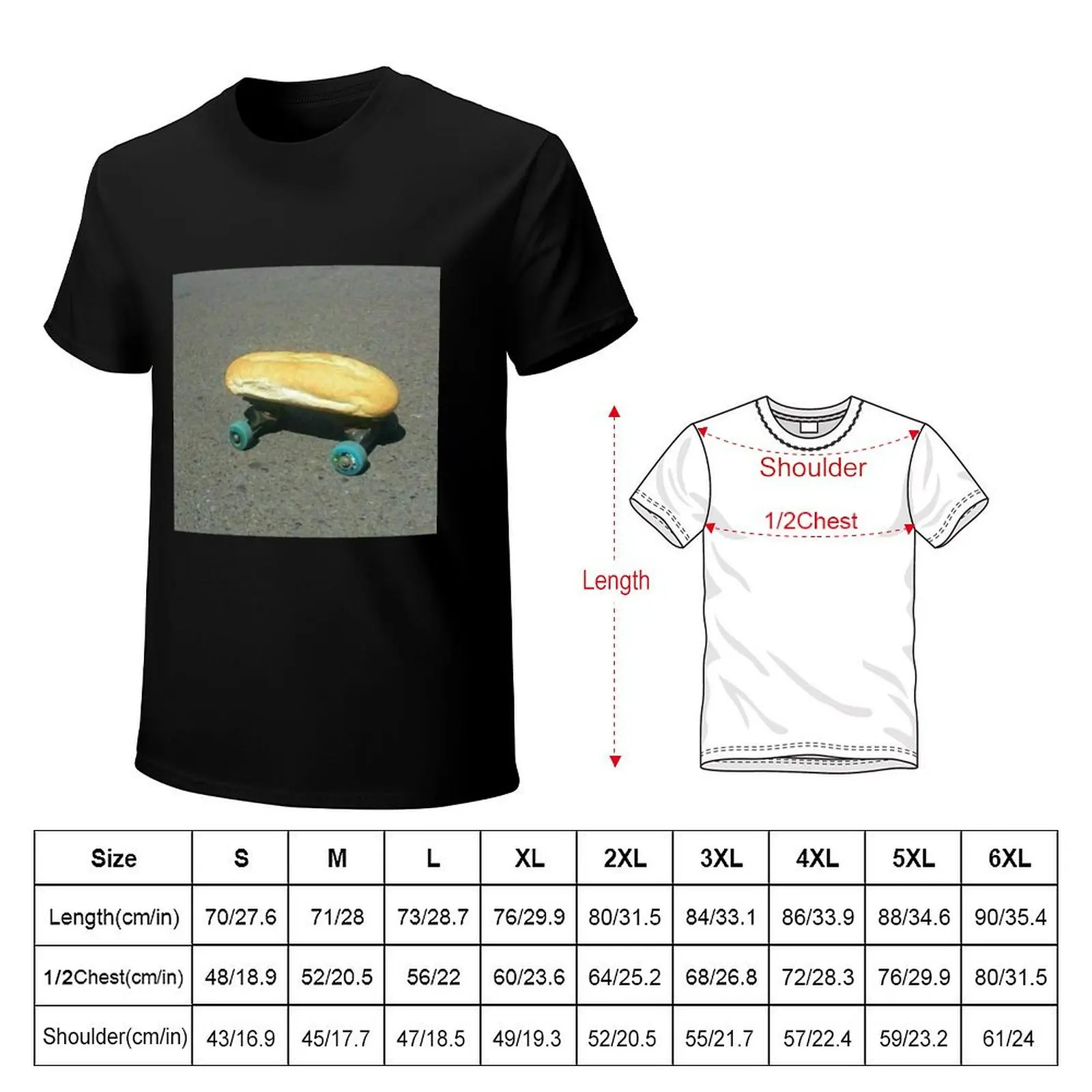 bread roll T-Shirt Casual Soft Cotton Short Sleeve Tee
