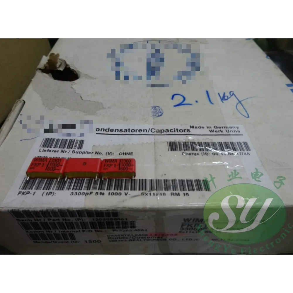 

10PCS FKP1 0.0033uF/1000V 3.3nF 3300pF 3n3 332 Brand new 15mm film capacitor