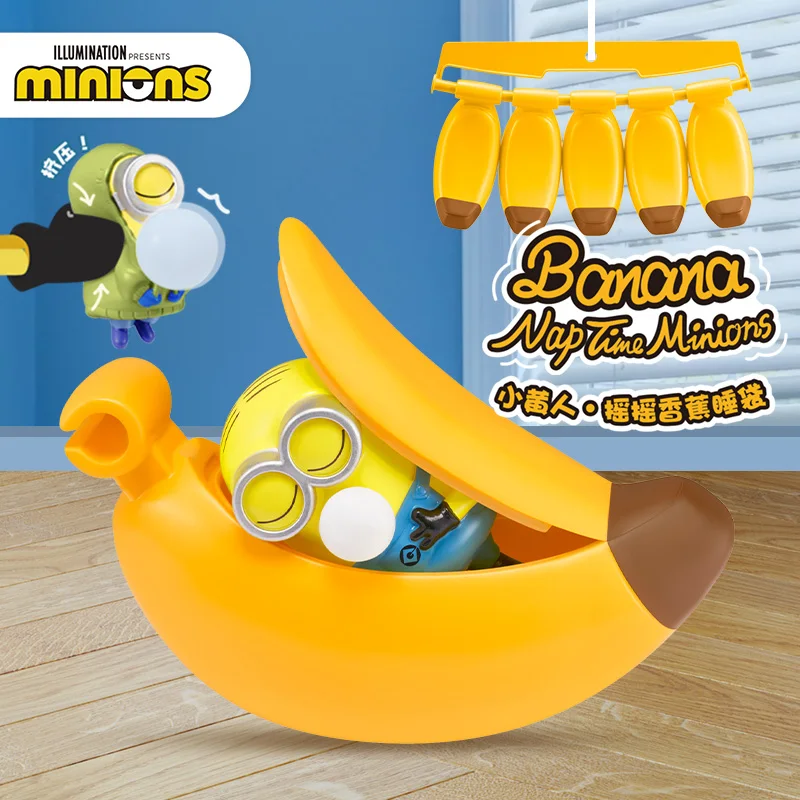 Minions Decompression Toy Blind Box Banana Pendant Bob Stuart Kevin Kawaii Squeeze Toy Cartoon Figures Ornament Collectibles