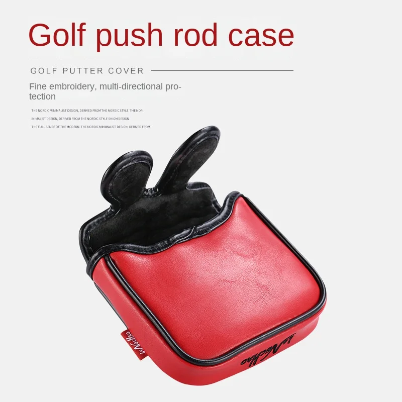 Funda de palo de Golf de Pu, alta calidad, bordada, cuadrada, Binaural, accesorios de Golf