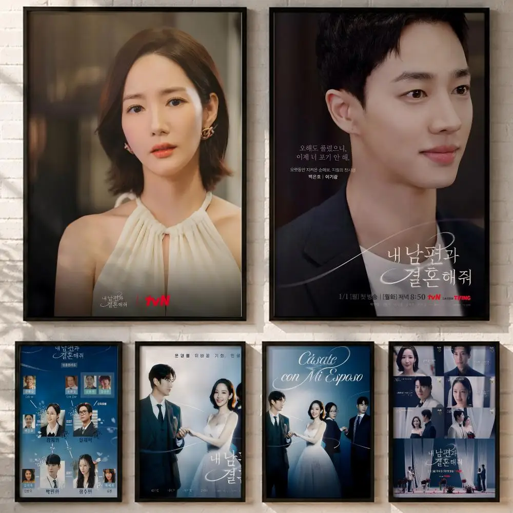 K-Drama Marry My Husband Poster HD poster wall art self-stick no-residue for home cafe office great gift