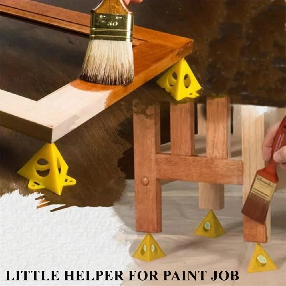 10Pcs Pyramid Paint Stands Triangle Tapered Pads Woodworking Spray Painting Bracket Cushion Tool For Cabinet Pouring Carpenter