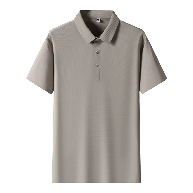 

High Quality Men Ice Silk Polo Shirts Men Summer Quick Dry Business Short Sleeve Men Multi Color Office Breathable Work Tops