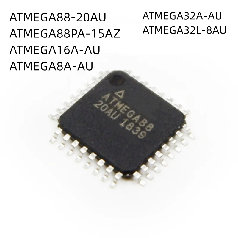 5Pcs/Lot ATMEGA88-20AU ATMEGA16A-AU ATMEGA8A-AU ATMEGA88PA-15AZ ATMEGA32A-AU ATMEGA32L-8AU QFP New Original MCU
