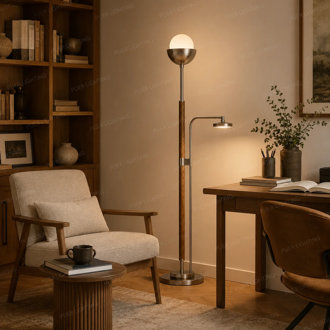 Upgraded Floor Lamp for Living Room,1000 Lumens Bulb Included, Modern Floor Lamps Simple Design with Shade for Living Room