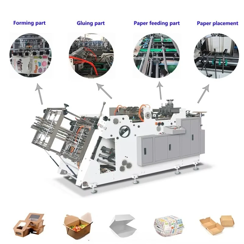 High Quality Automatic Mono Carton Making Machine, Specialized for Single Flute Paper Fried Chicken Carton Box Production
