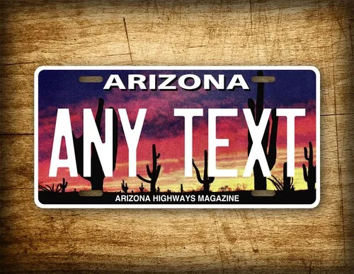 Personalized Arizona Highway Magazine License Plate ANY TEXT 6x12 Custom