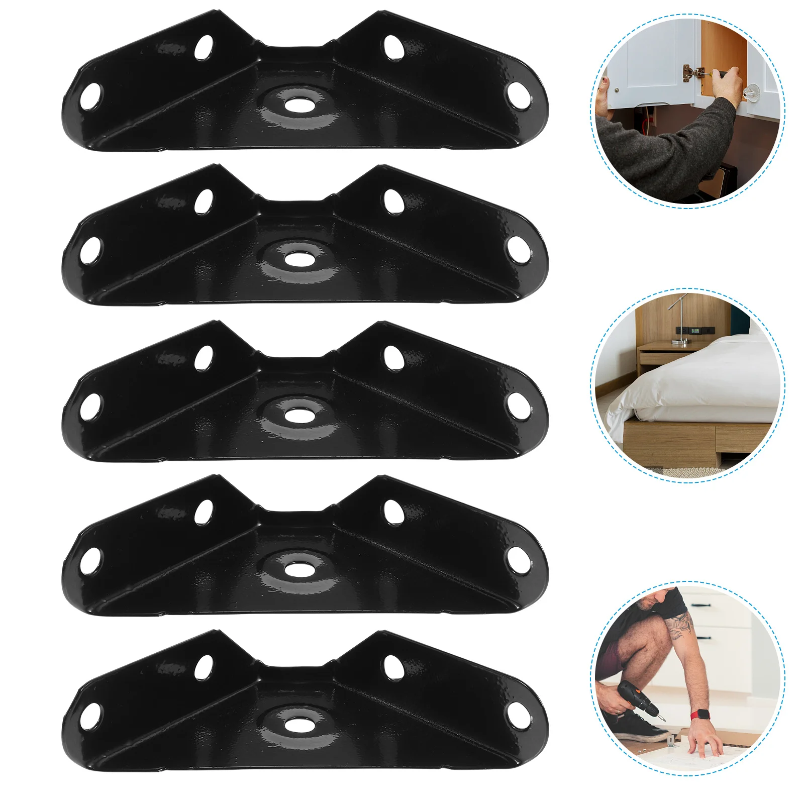 

12pcs Angle Brackets Heavy Duty Metal Corner Braces For Wood Furniture Shelf Table Bed Frame Support Triangle Hardware