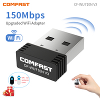 Comfast USB Adaptador Mini Wi fi Adapter 150M USB Wifi Para PC Receiver Wi-fi Dongle Network Card Desktop Laptop Win7 8 10 11