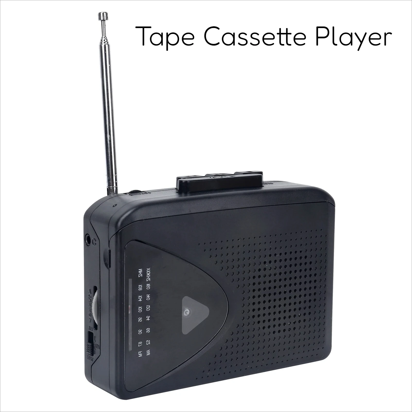 

Портативный музыкальный плеер с кассетной декой, различными способами питания, функцией AM/FM-радио и разъемом для наушников 3,5 мм, со встроенным динамиком