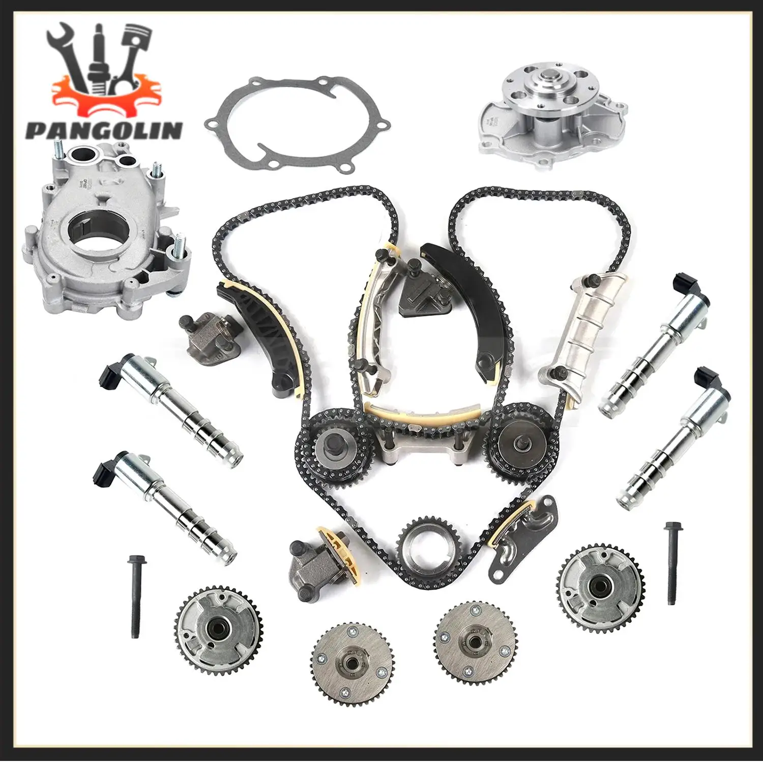 

Timing Chain Kit w/Oil Water Pump VVT 9-0753S 12626160 12626161 12626164 AW5103 M353 For Buick Chevrolet Cadillac 3.6L 3.0L V6