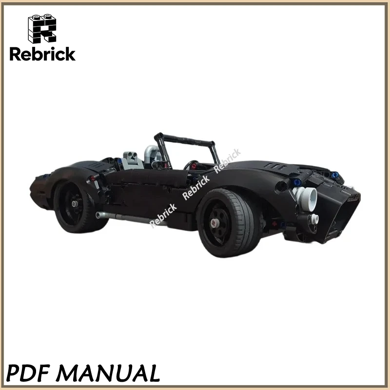 Supercar Speed Racer Alternate Build MOC Building Bricks, Modern Racing Car Model for Hobby Enthusiasts Collection