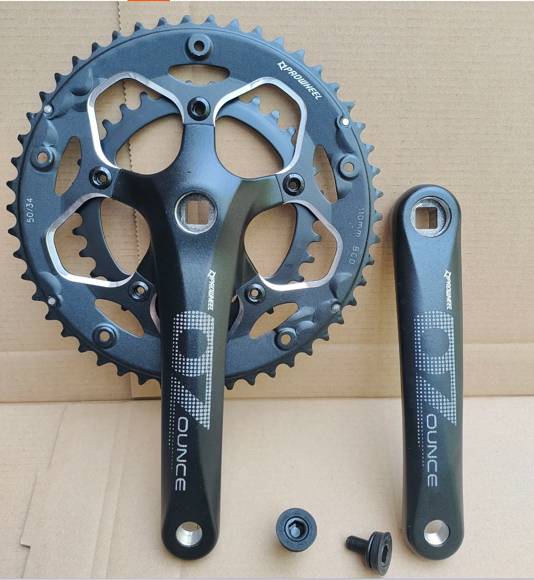 

Комплект шатунов Prowheel Ounce BCD110 для шоссейного велосипеда, 50T/34T, двойная цепная звездочка, 7/8/9 скоростей, 170 мм, алюминиевый сплав