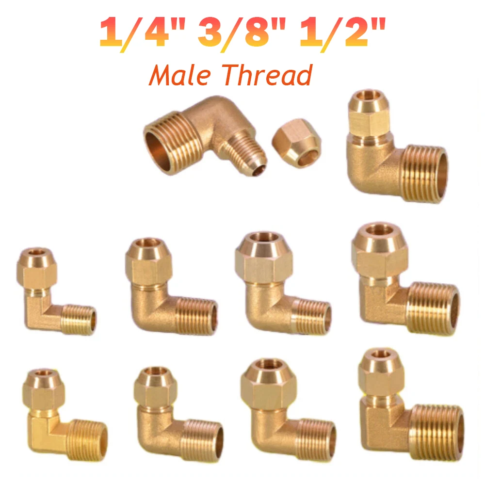 

1/2/5/10 шт. латунный разъем с наружной резьбой BSP 1/4 дюйма 3/8 дюйма 1/2 дюйма 90 ° Колено 6мм 8мм 10мм Холодильный фитинг Aircon