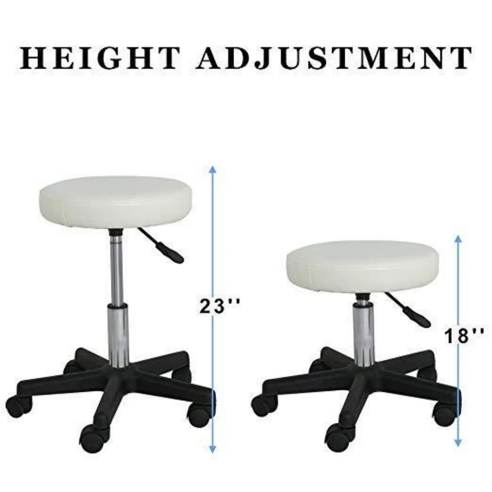 Adjustable Salon Stool Hydraulic Rolling Chair Tattoo Dental Facial Massage Spa United States