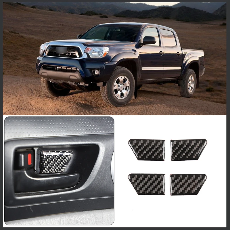 

For Toyota Tacoma 2011-2015 car styling soft carbon fiber inner door bowl sticker car interior modification accessories