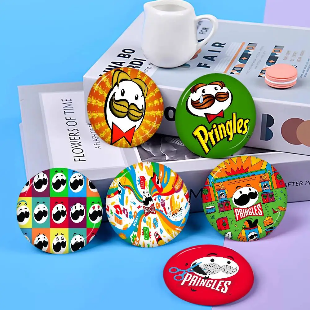 

Fashion P-Pringles L-LLC 58mm Cute Series Pins Funny Badge Interesting Cartoon Animals Brooches Backpack Clothes Gift Accessory