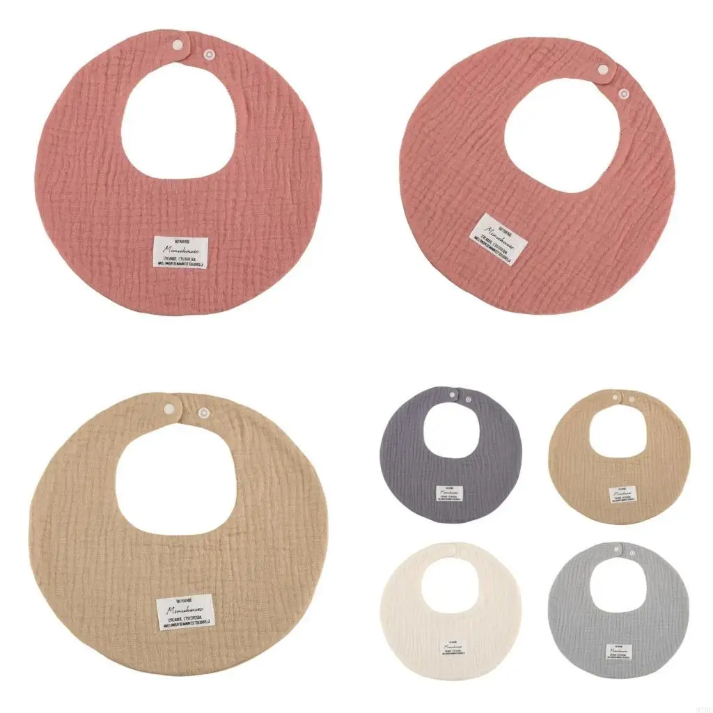 

97BE Baby Feeding Bibs Breathable Drooling Apron Newborns Burp Cloths Adjustable 6 Layer Bibs Strong Absorbent Soft Baby Bibs