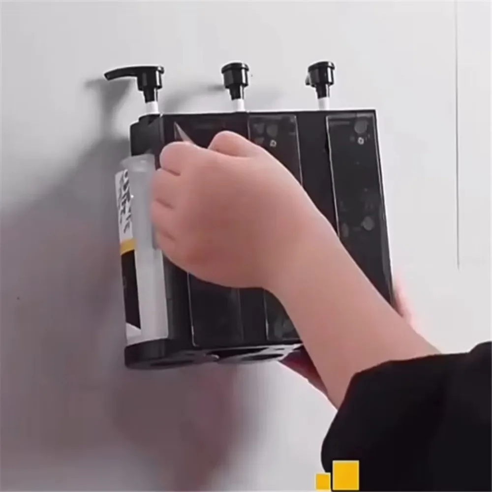 300ML Shampoo Bodywash Dispenser Bottles Wall-mounted with Pumps Empty Shampoo Bottles Amber Large Capacity Shower Bottles