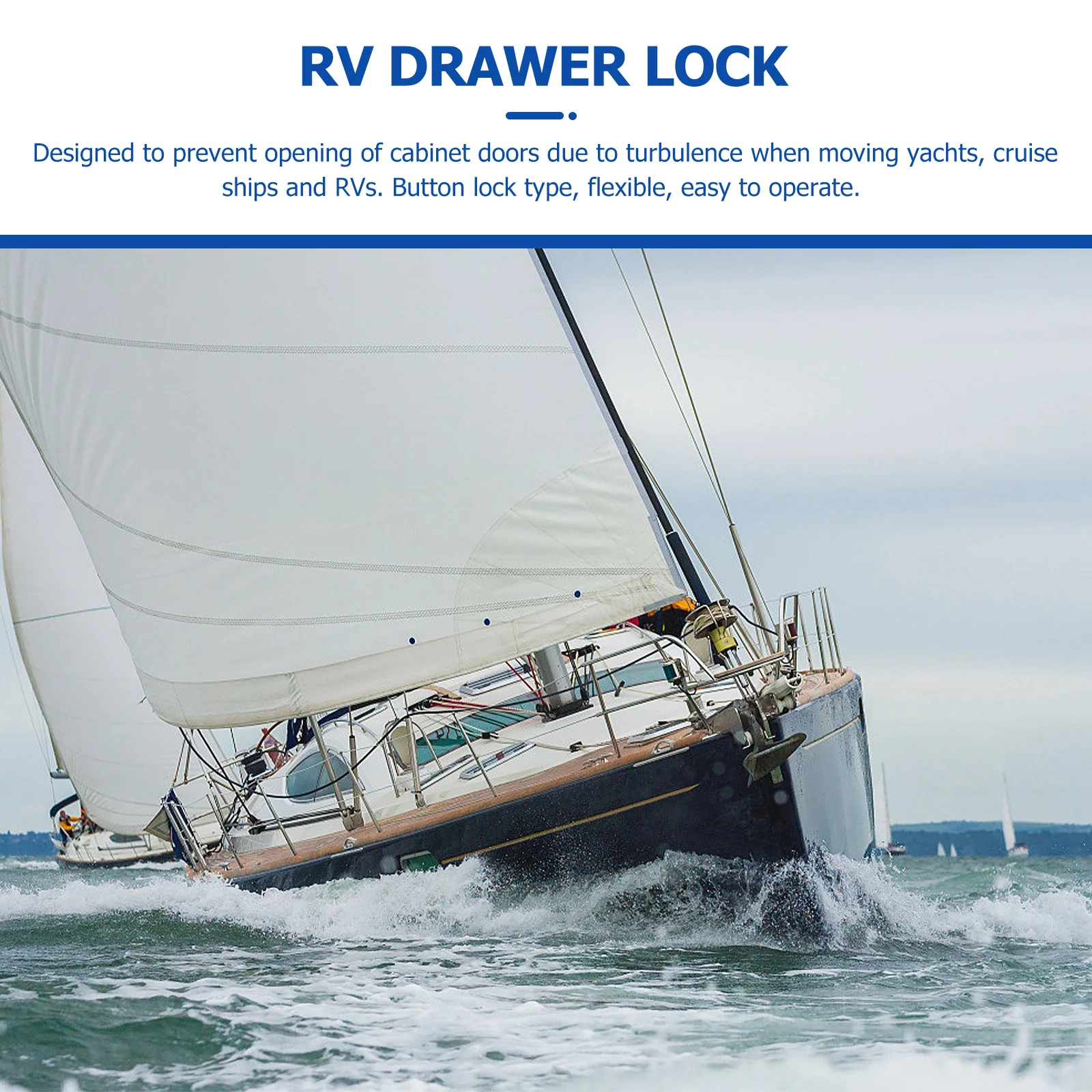 

Handle Lock RV Drawer Cabinet Push Latch Keyless Zinc Alloy ABS Camper Caravan Knob Door Metal Locks Easy Safe Reliable Hardware