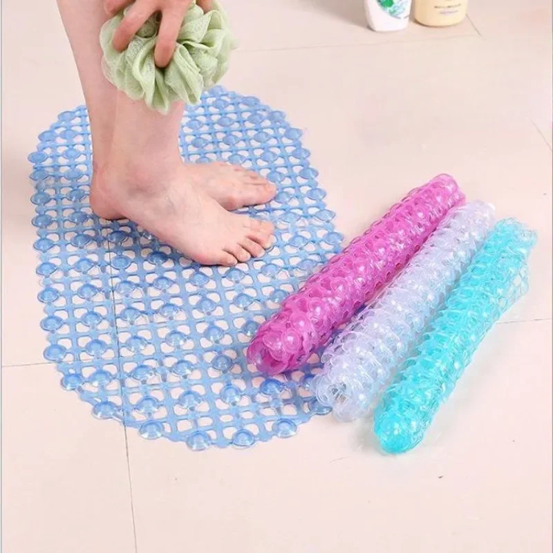 2024 New PVC Anti-skid Bath Mats Soft Shower Mat Massage Mat with Suction Cup Non-slip Bathtu Bath Mat Bathroom Accessories