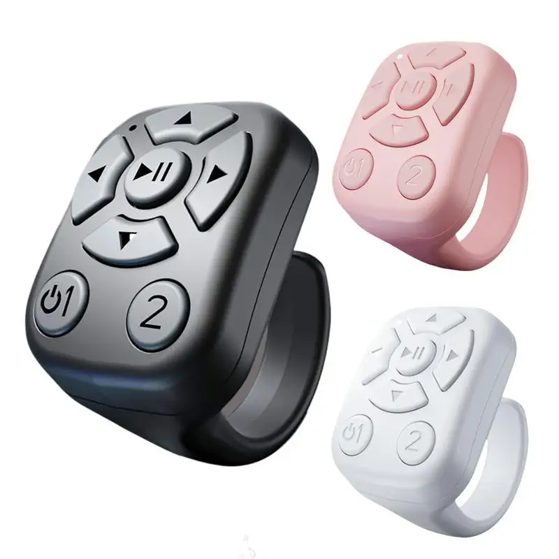 Auto Clicker Remote Control Page Turner Automatic Continuous Click Device Wireless Selfie Button Scrolling Button Ring Fingertip