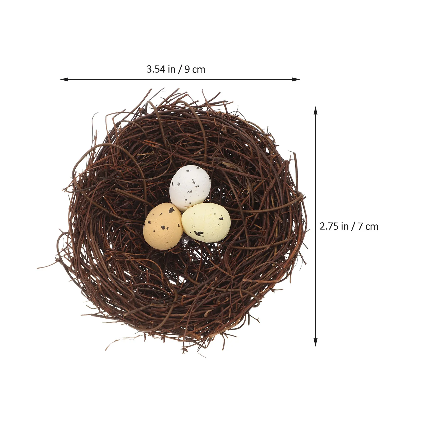 5Pcs Artificial Bird Nest Resin Plastic Craft Decorative Garden Yard Home Layout Simulation Nest Eggs Holder Simulated Birds