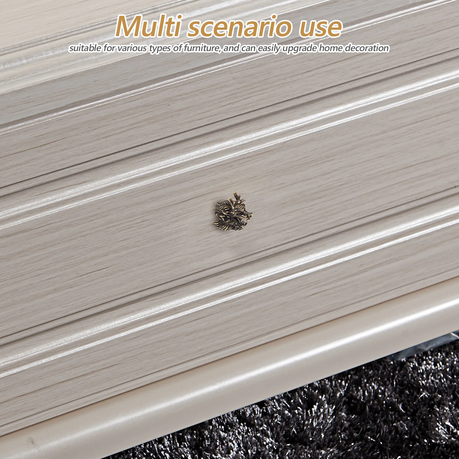 

New Chinese Style Dragon Head Brass Cabinet Handle Vintage Decorative Knob for Drawers Wardrobes Furniture Hardware