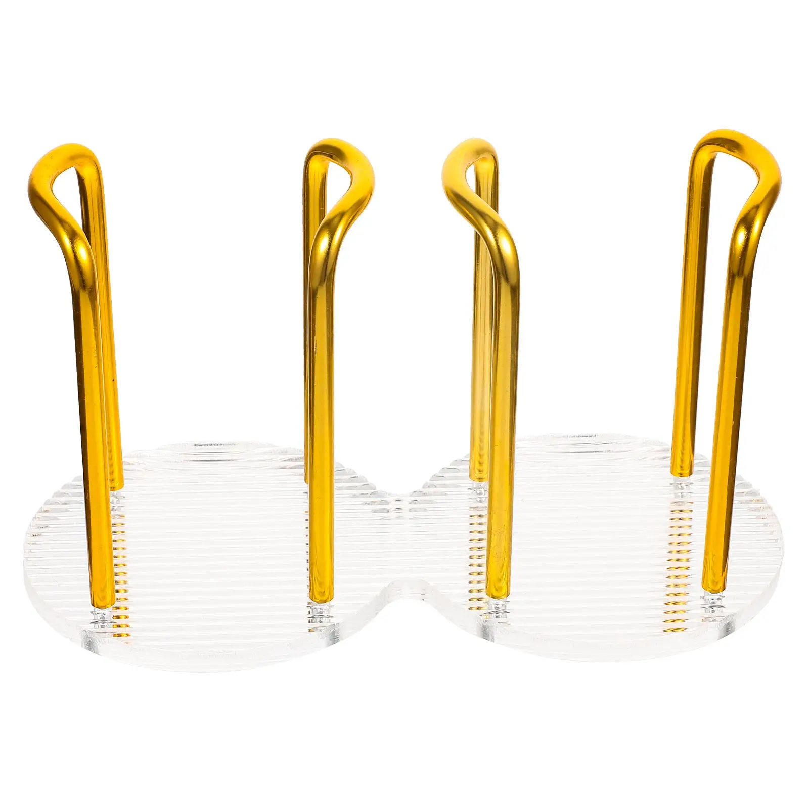 

Paper Cup Holder Acrylic Storage Rack for Home Bar Counter Cafe Double Cylinder Design Easy to Clean Household Dispenser
