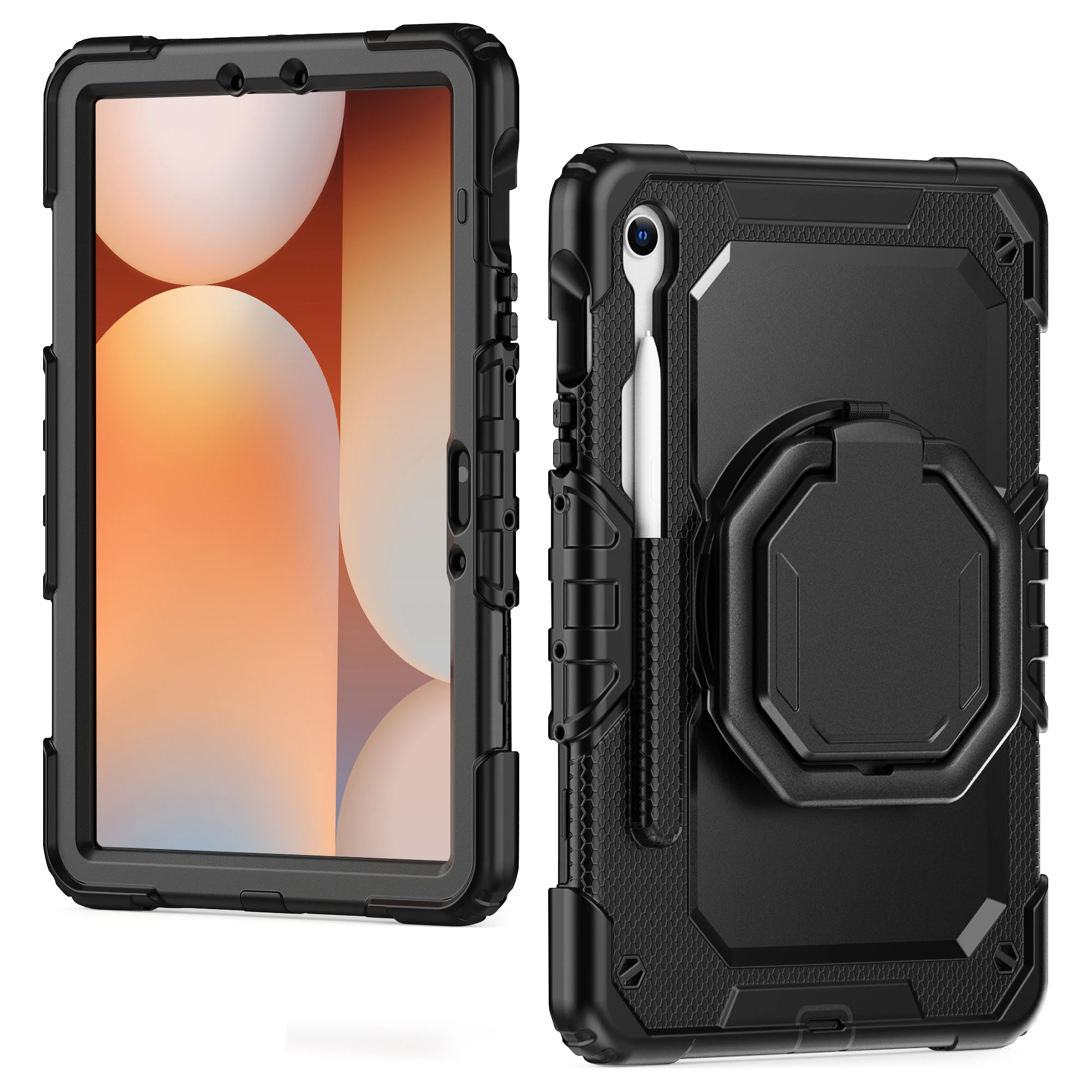 Armor Stand Armor Case Universal For Galaxy Tab S10 Lite S9 FE SM-X400 X406B X520 X526B X510 X516B X710 X716B 360 Rotating Cover
