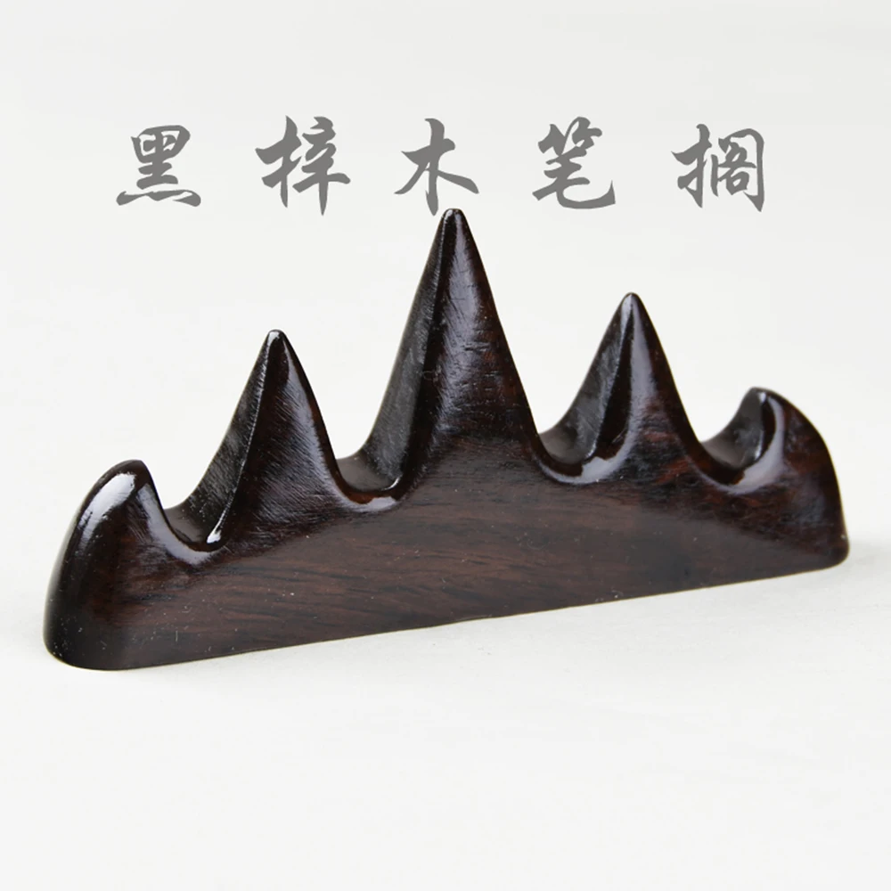 

Home School Coffee Color Wooden 4 Ports Chinese Writing Brush Holder