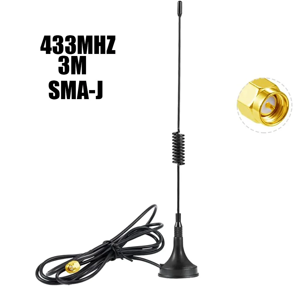 433MHz 2.4G External WiFi Suction Cup Antenna Magnetic Mount Cabinet Signal Antenna 433Mhz High Gain Suction Antenna