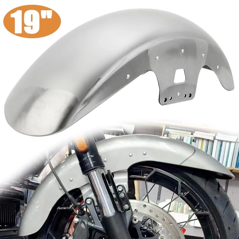 

Unpainted Motorcycle 19" Steel Wheel Wrap Front Fender Mudguards For Harley Touring Road King Electra Street Road Glide 2014-23