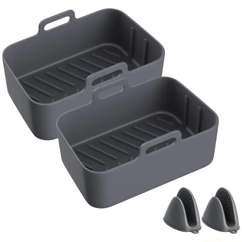 

D0AB Air Fryers Tray Silicone Baking Pad Baking Inner Liners Cooking Tools for DZ401