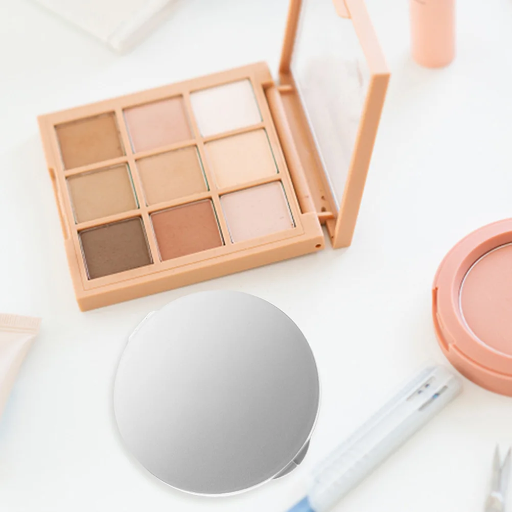 Compact Folding Mirror Small Round Magnifying Travel Makeup Mirror for Women Portable Pocket Handheld Purse Use