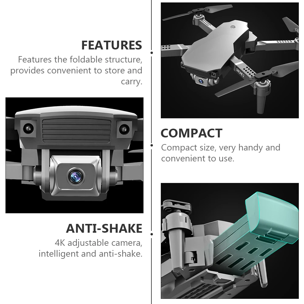 

Long Lasting Foldable Compact 4K Camera Anti Shake Aerial Photography Outdoor Quadcopter RC Toy Plane Helicopter