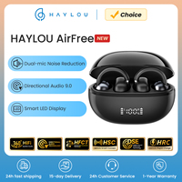 HAYLOU AirFree Ear Clip Earphones Bluetooth 5.4 Wireless Earbuds AI Noise Reduction TWS Sports Headphones with Smart LED Display