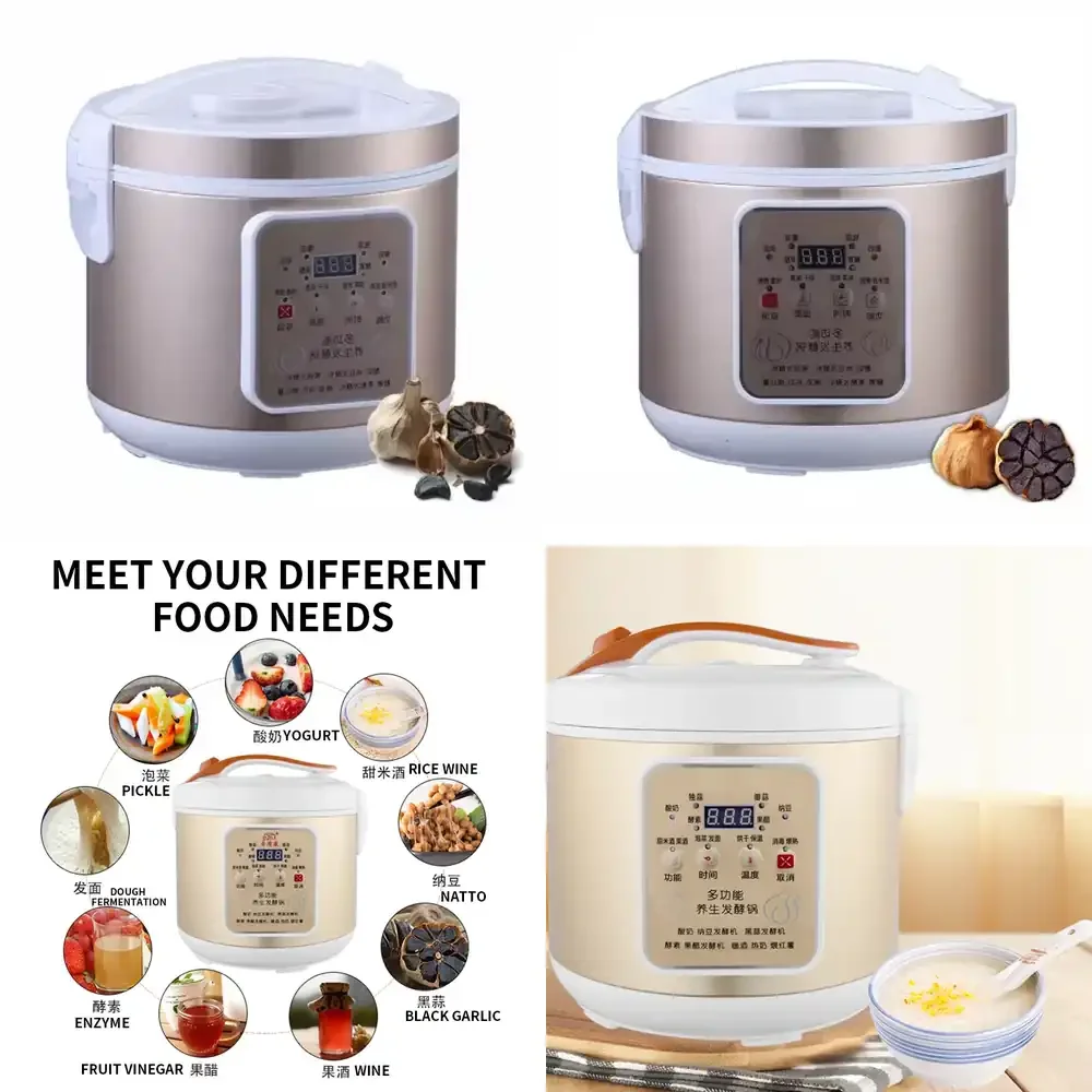 Máquina Casera Pequeña Automática para Vino de Arroz Dulce, Natto, Fermentación de Ajo Negro y Yogur Multifuncional