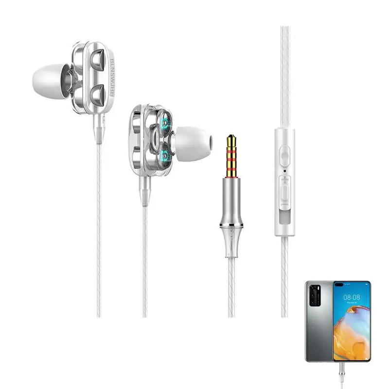 Wired Earphones Noise Canceling Earbuds With Microphone For PC In Ear 3.5mm Jack Headphones Gamer Game Earbuds With Mi