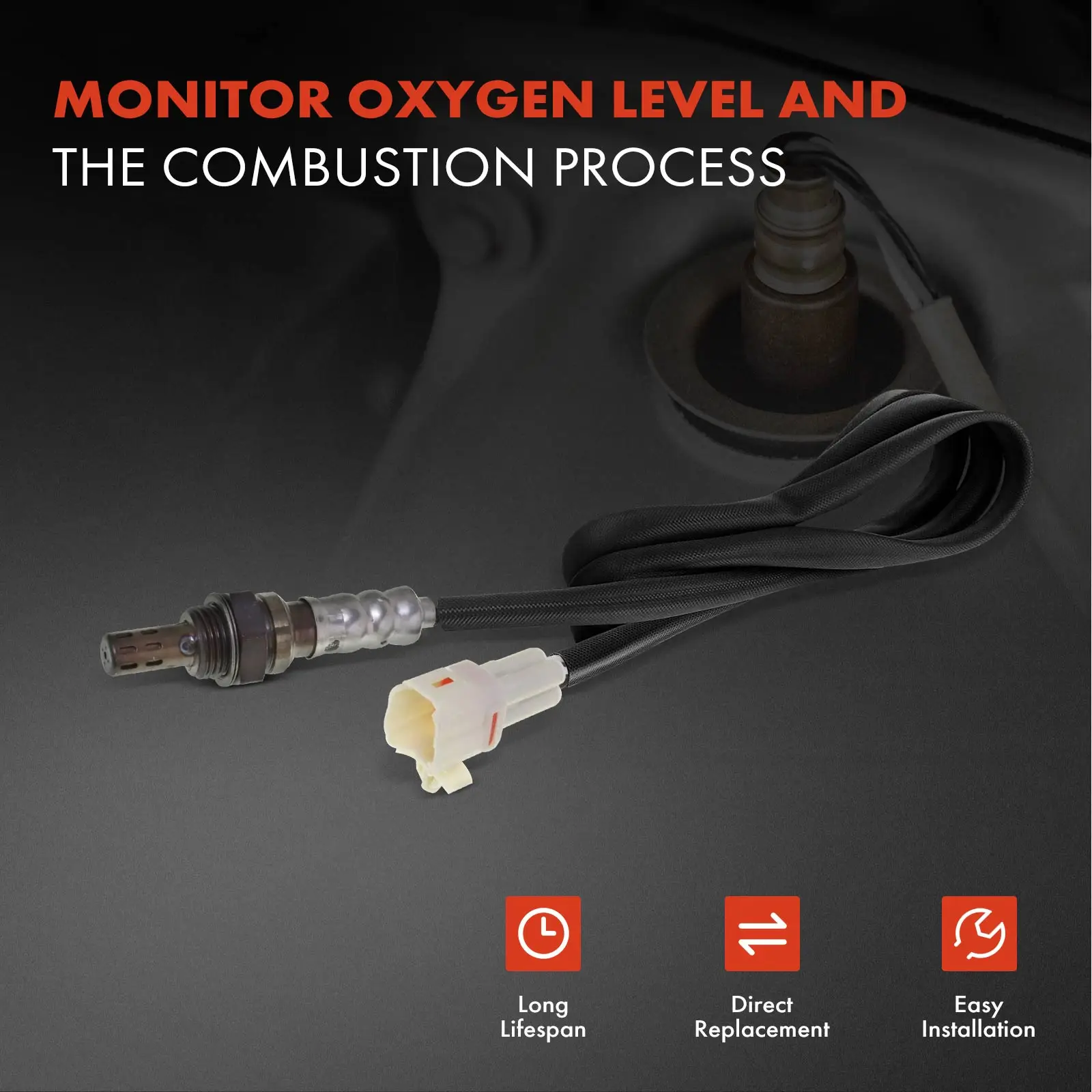 A-Premium O2 Oxygen Sensor with Heated for KTM 1190 RC8 R 2010-2015 450 MM Square