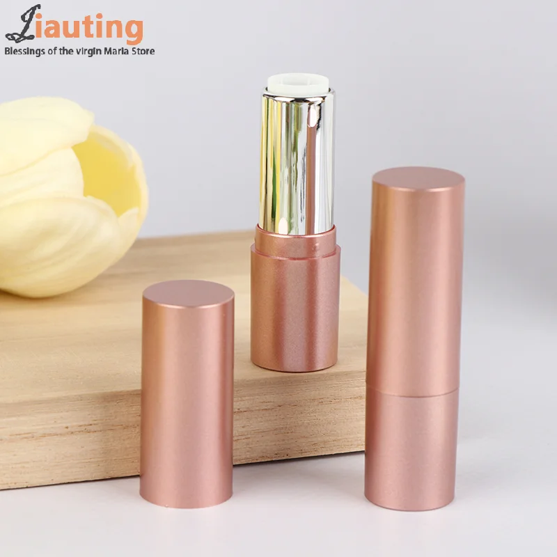 3.5 مللي أنبوب أحمر الشفاه القابل لإعادة الملء مع غطاء ماتي روز حاوية بلسم الشفاه فارغة DIY بها بنفسك مستحضرات التجميل مرهم الحاويات زجاجة السفر #3