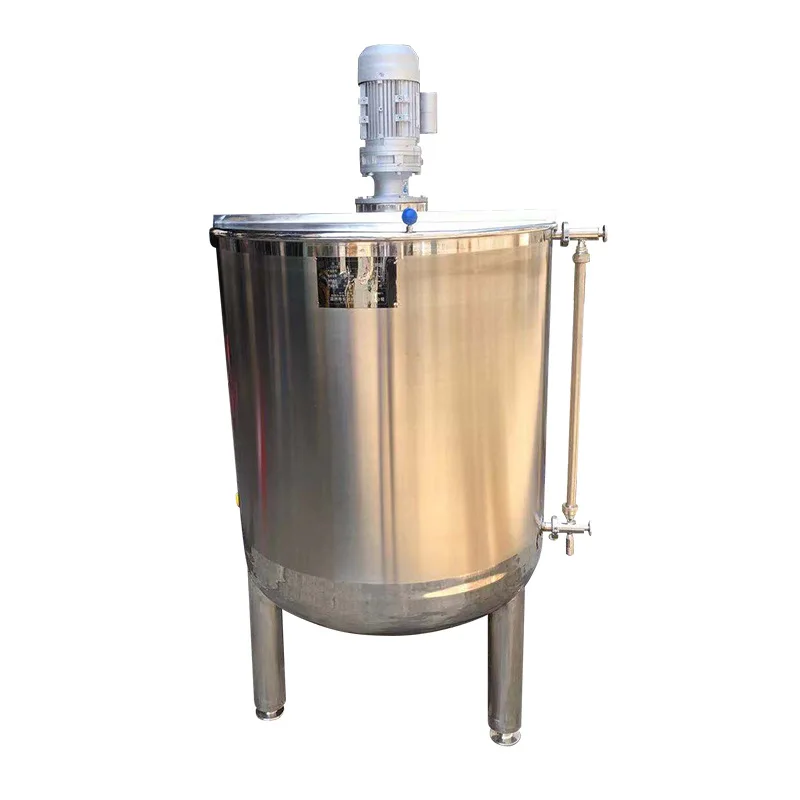 Single layer electric heating mixing tank, disinfection water, alcohol liquid, stainless steel mixing bucket, vertical mixer