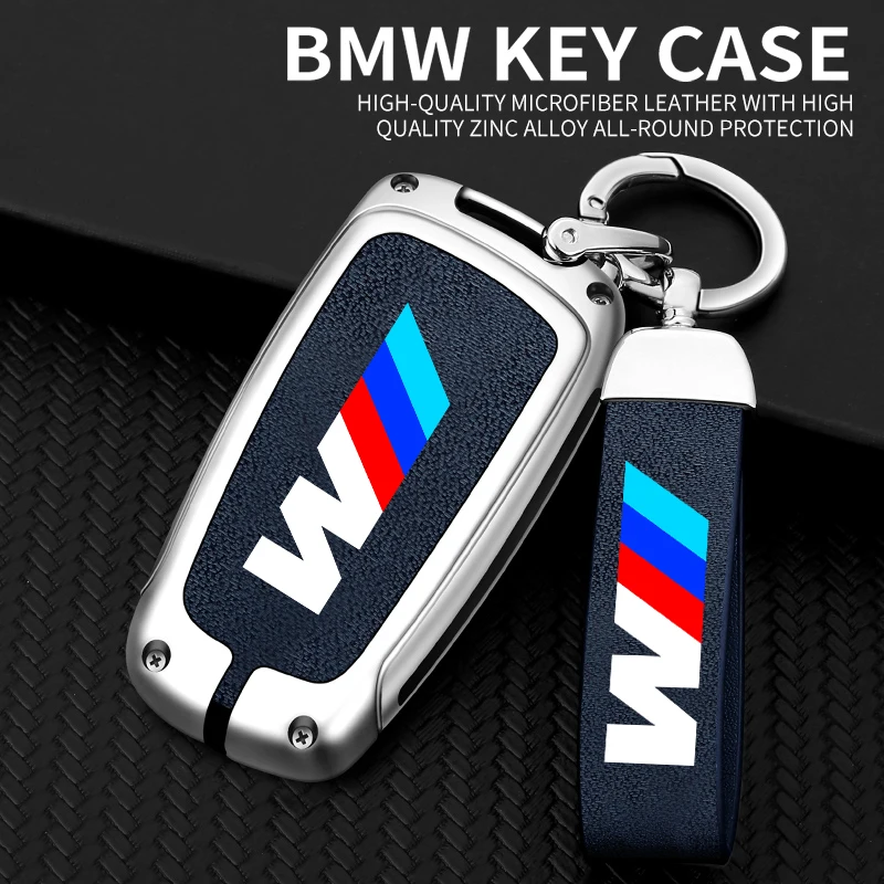 Coque de clé de voiture en cuir en alliage de zinc, coque de protection, BMW M3, F20, F30, G20, F31, F34, F10, G30, F11, Bery, F25, Tage, I3, Série