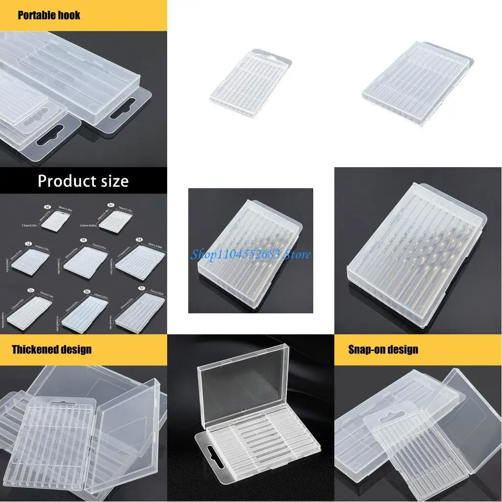 Y6GD Tool Accessory Box Clear Plastic Case Thickened Construction and Portable Hook for Efficient Organization